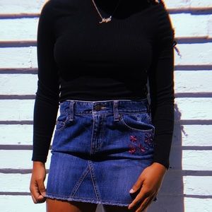 Old Navy Distressed Denim Mini Skirt